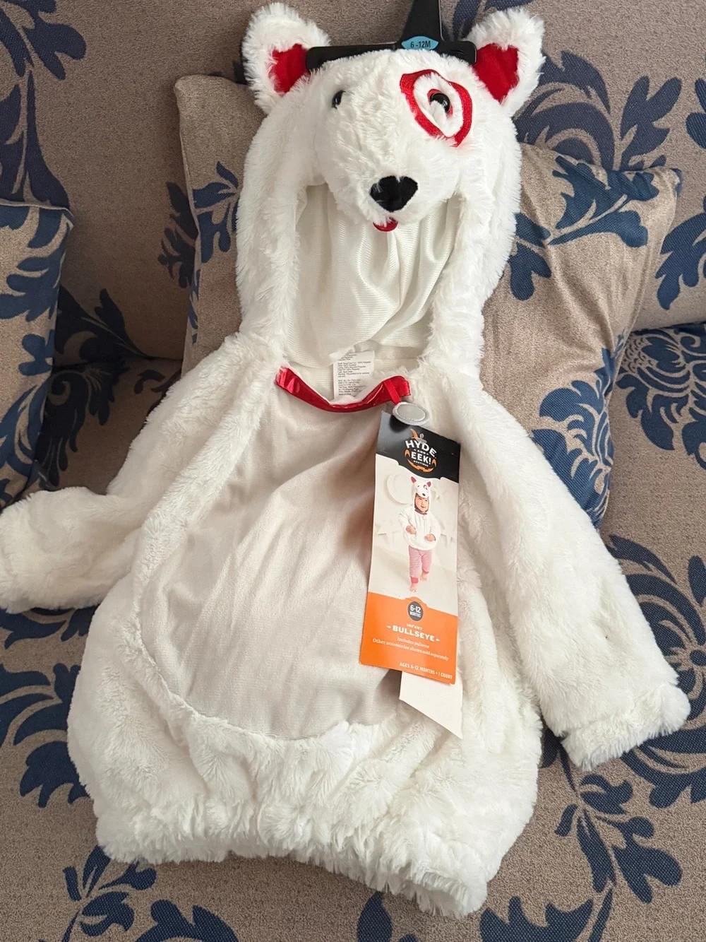 Target Infant Bullseye Puppy Costume - White & Red - Picture 2 of 4